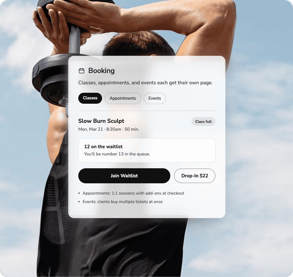 Booking Page Hero-selection