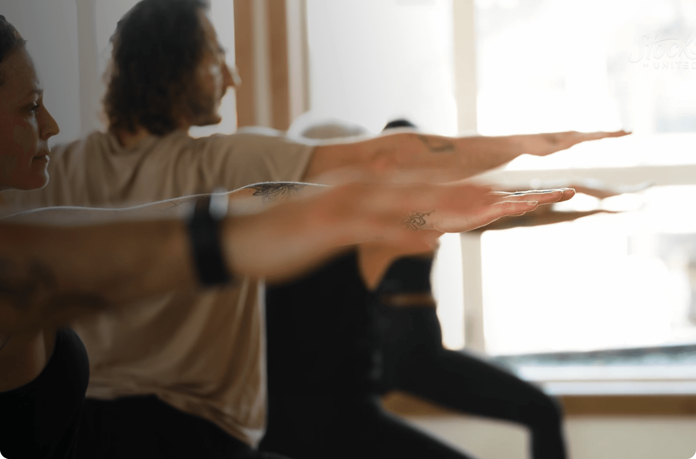 Group yoga class