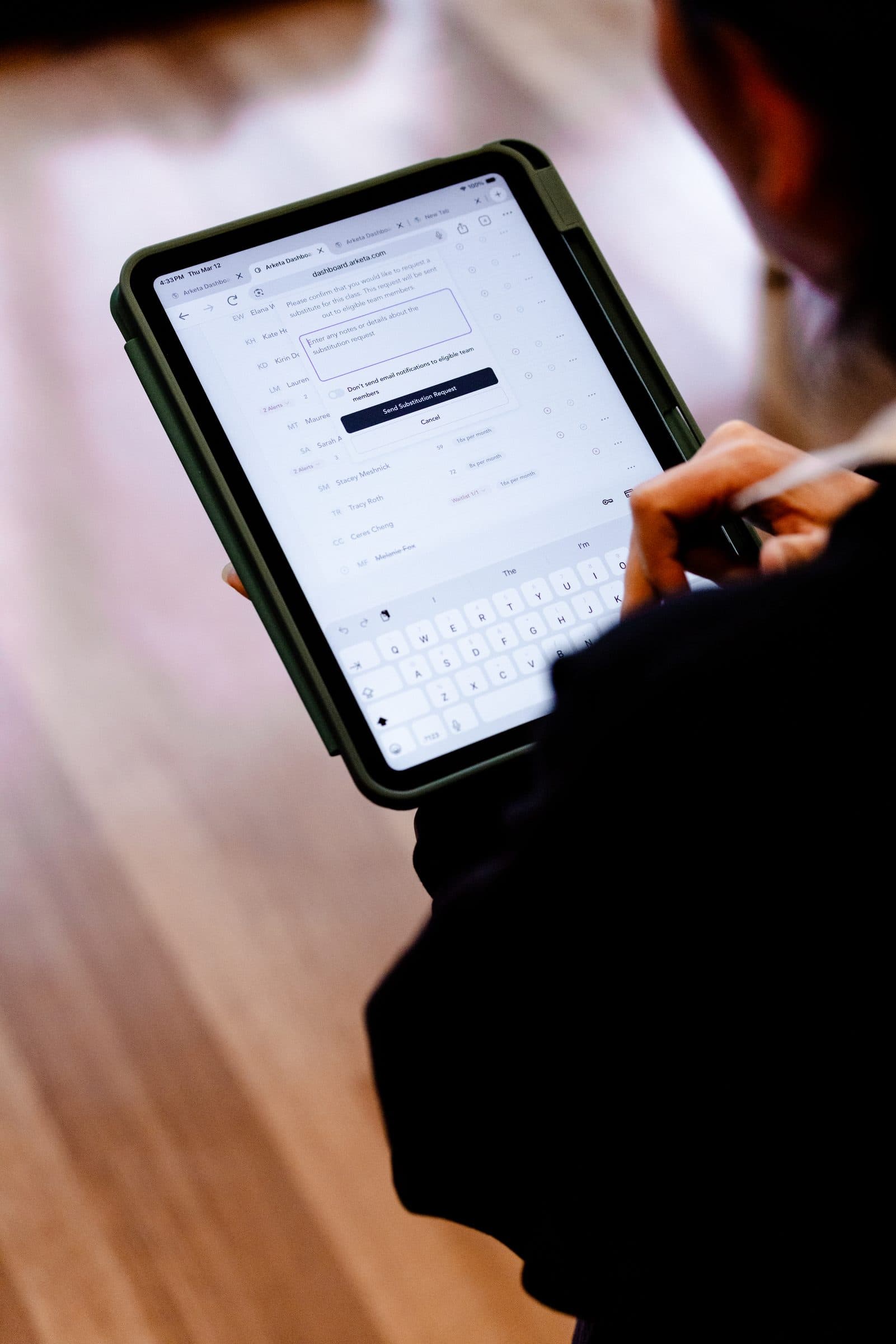 craft-pilates-ipad-substitution-sub-request-page