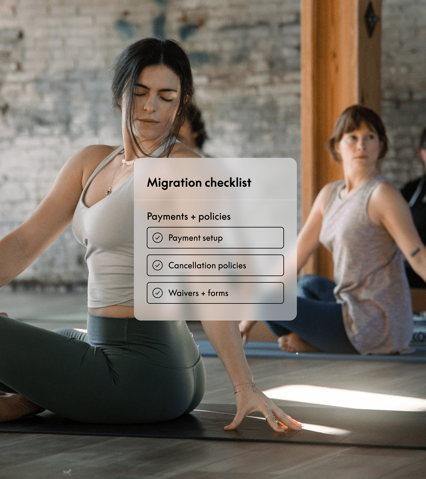 Migration checklist mockup